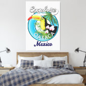 Oaxaca Mexico reislogo Canvas Afdruk (Insitu (Slaapkamer))