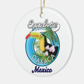 Oaxaca Mexico reislogo Keramisch Ornament (Links)
