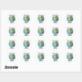 Oaxaca Mexico reislogo Ronde Sticker (Vel)