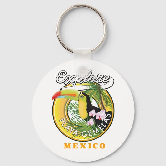 Oaxaca Mexico reislogo sleutelhanger (Voorkant)