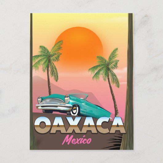 Oaxaca Mexico reisposter Briefkaart (Voorkant)