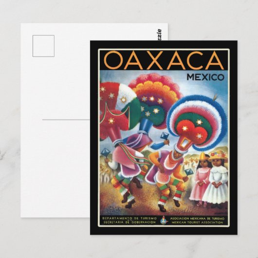  Oaxaca Mexico Retro Toerisme Reizen Briefkaart (Voorkant / Achterkant)