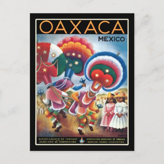  Oaxaca Mexico Retro Toerisme Reizen Briefkaart (Voorkant)