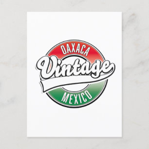 Oaxaca Mexico vintage logo. magneet Briefkaart