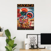 Oaxaca Mexico Vintage Reisposter Poster (Thuiskantoor)