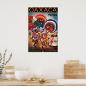 Oaxaca Mexico Vintage Reisposter Poster (Keuken)
