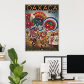 Oaxaca Mexico Vintage Travel Poster en Retro print (Thuiskantoor)