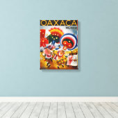 Oaxaca Mexico Vintage Travel Poster teruggezet Canvas Afdruk (Insitu (Houten vloer))