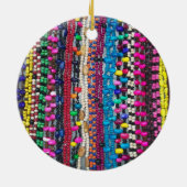 Oaxaca, Schilderachtig kerstversiering in Mexico Keramisch Ornament (Achterkant)