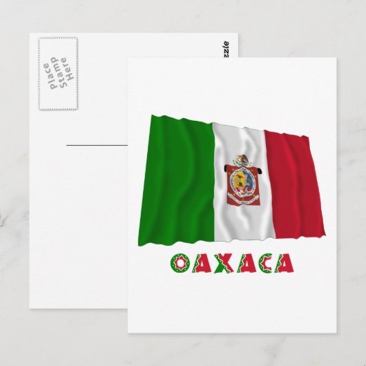 Oaxaca Waving Unofficial Flag Briefkaart (Voorkant / Achterkant)