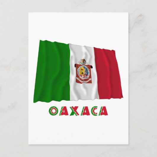 Oaxaca Waving Unofficial Flag Briefkaart (Voorkant)