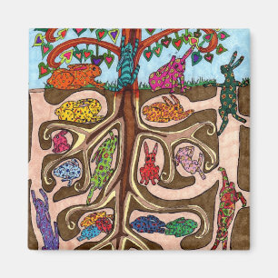 Oaxacan Bunny Tree of Life Magneet