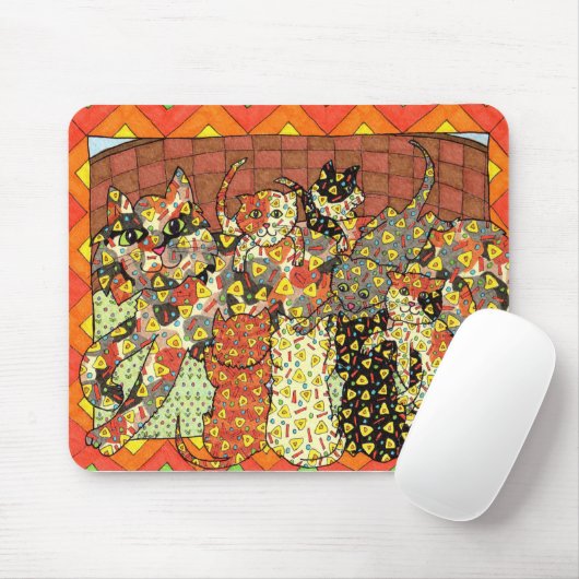 Oaxacan Cat en Kittens Muismat (Met muis)