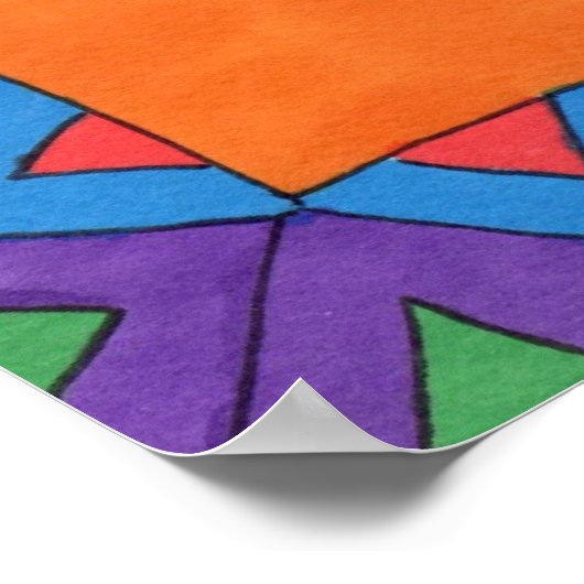 Oaxacan Crow met Red Rose Poster (Hoek)