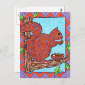 Oaxacan Squirrel met gemengde noten Briefkaart (Voorkant / Achterkant)