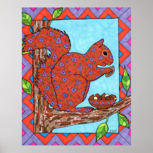 Oaxacan Squirrel met gemengde noten Poster