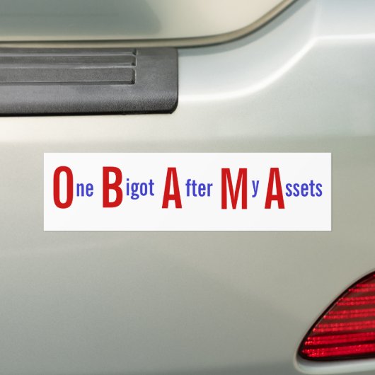 OB.A.M.A. Waarheid - Bumpersticker (Op auto)