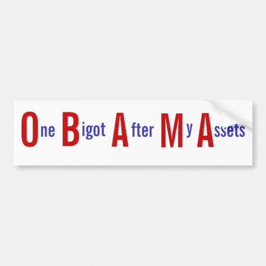 OB.A.M.A. Waarheid - Bumpersticker (Voorkant)