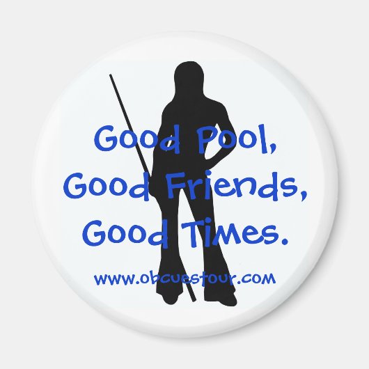 OB Cues Dames 9-Ball Tour Magneetomtrek Magneet (Voorkant)