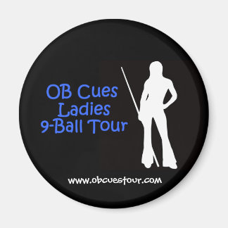 OB Cues Dames 9-Ball Tour Magnet Logo (2)