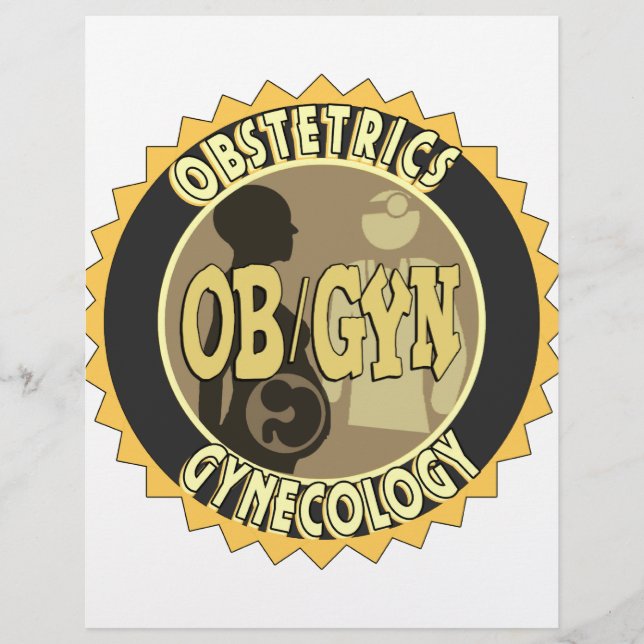 OB/GYN BADGE VROUW DOCTOR LOGO (Voorkant)