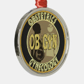 OB/GYN BADGE VROUW DOCTOR LOGO METALEN ORNAMENT (Rechts)