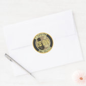OB/GYN BADGE VROUW DOCTOR LOGO RONDE STICKER (Envelop)