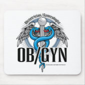 OB/GYN Blue Caduceus Muismat (Voorkant)