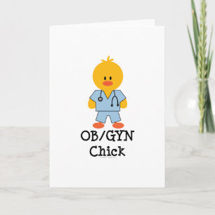 OB/GYN Chick-Wenskaart Kaart