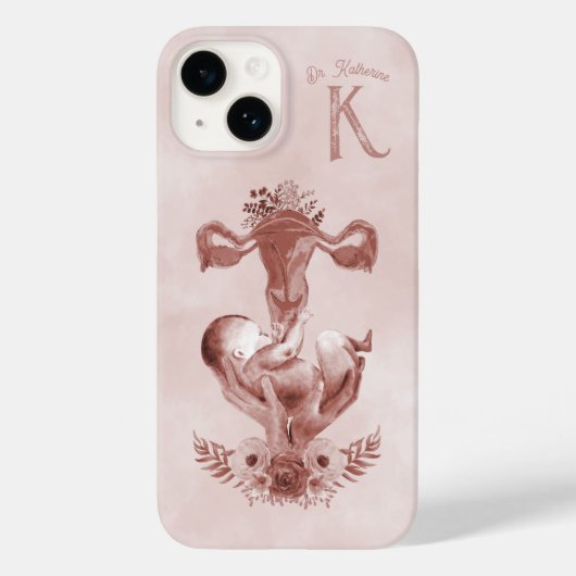 Ob/Gyn MidWITSERSE BRODBAARHEID Cervix Ovaria Case-Mate iPhone Case (Achterkant)