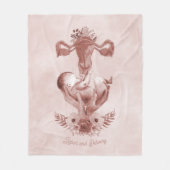 Ob/Gyn MidWITSERSE BRODBAARHEID Cervix Ovaria Fleece Deken (Voorkant)