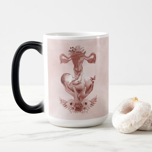 Ob/Gyn MidWITSERSE BRODBAARHEID Cervix Ovaria Magische Mok (Met donut)