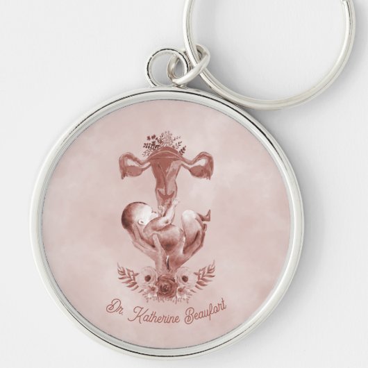 Ob/Gyn MidWITSERSE BRODBAARHEID Cervix Ovaria Sleutelhanger (Voorkant)