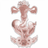 Ob/Gyn MidWITSERSE BRODBAARHEID Cervix Ovaria Sticker (Voorkant)