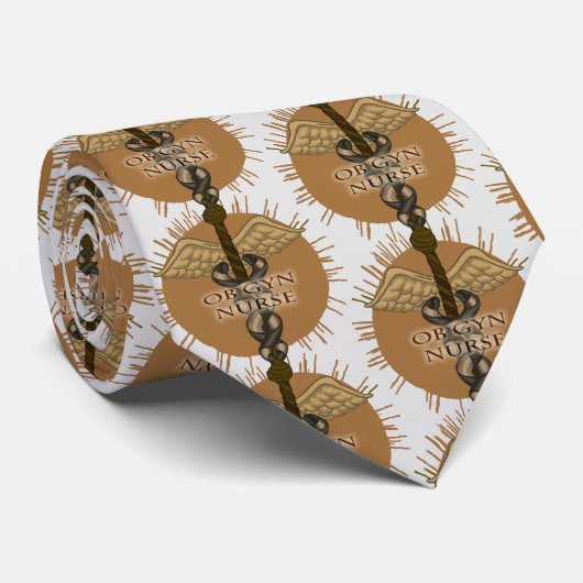 OB Gyn Nurse Caduceus Stropdas (Opgerold)