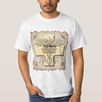Ob Gyn Nurse cross Caduceus T-shirt