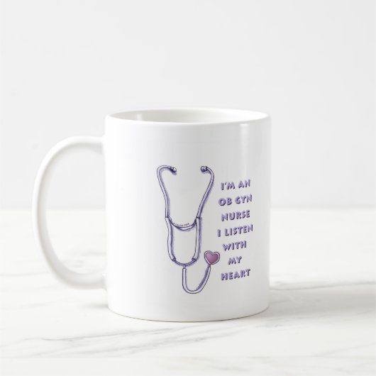 Ob Gyn Nurse Heart Koffiemok (Links)