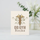 OB GYN Rocks-Briefkaart Briefkaart (Staand voorkant)