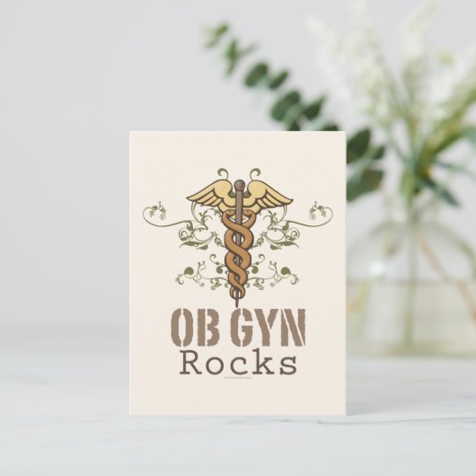 OB GYN Rocks-Briefkaart Briefkaart (Staand voorkant)