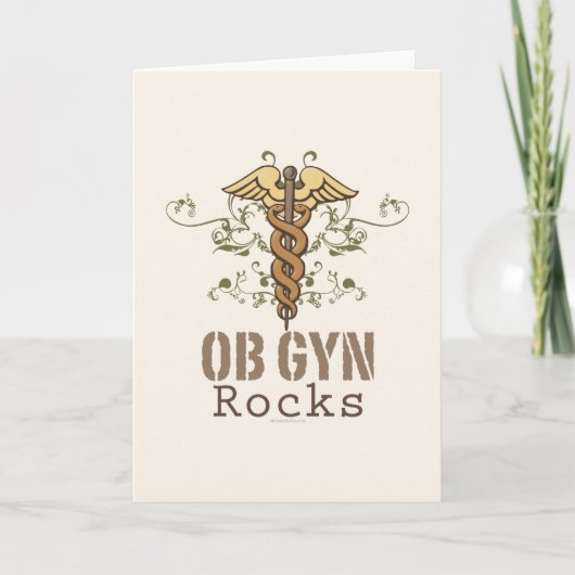 OB GYN Rocks-Wenskaart Kaart (Voorkant)