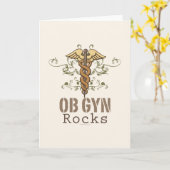 OB GYN Rocks-Wenskaart Kaart (Gele Bloem)