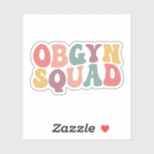 Ob-Gyn Squad Verloskundige Gynaecoloog OBGYN Verpl Sticker (Vel)
