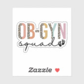 Ob-Gyn Squad Verloskundige Gynaecoloog OBGYN Verpl Sticker (Vel)