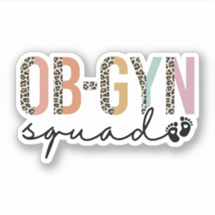 Ob-Gyn Squad Verloskundige Gynaecoloog OBGYN Verpl Sticker