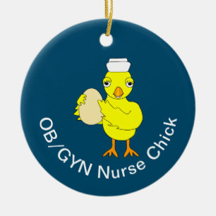 OB/GYN Verpleegster Chick Keramisch Ornament
