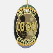 OB/GYN VROUW DOCTOR LOGO KERAMISCH ORNAMENT (Rechts)