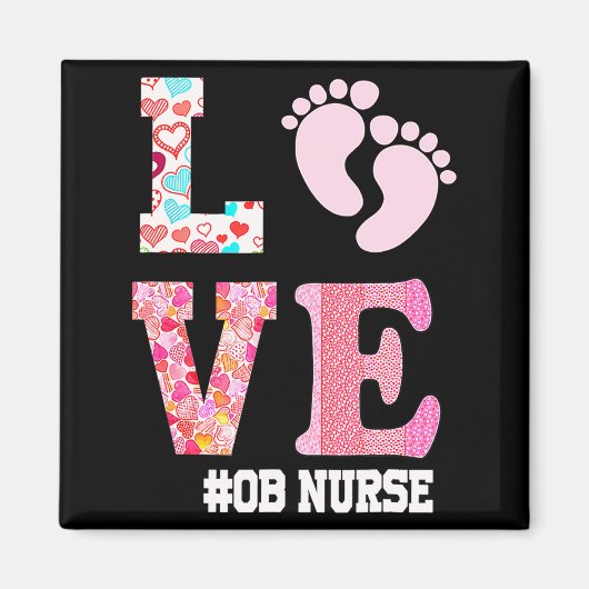 Ob Nurse Valentines Day Delivery Labor Nursing 1 Magneet (Voorkant)