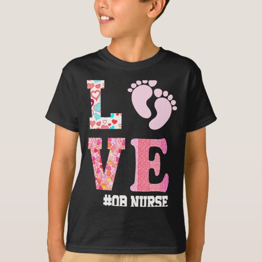 Ob Nurse Valentines Day Delivery Labor Nursing 1  T-shirt (Voorkant)