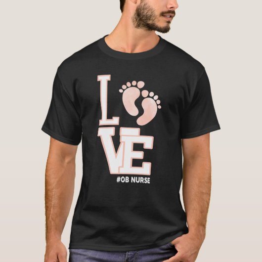OB Nurse Valentines Day Delivery Labor Nursing T-shirt (Voorkant)