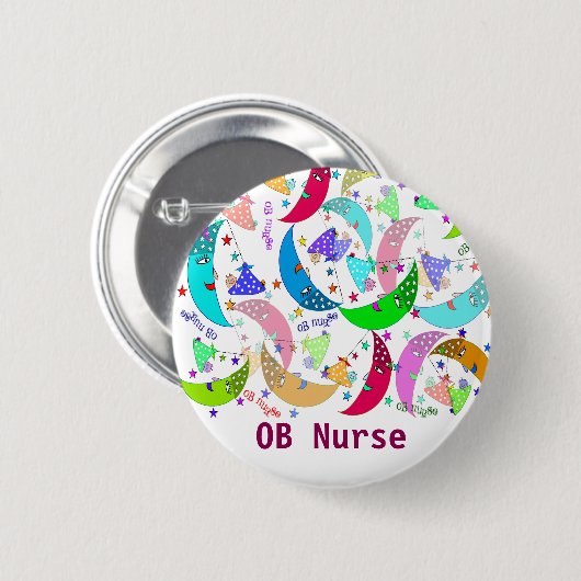 OB Ziekenhuisnaam Button Moons and Babies Art (Voorkant /achterkant)